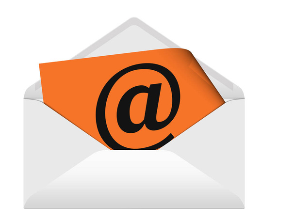 E-mail dans l'enveloppe, illustration symbolique - Photo, image