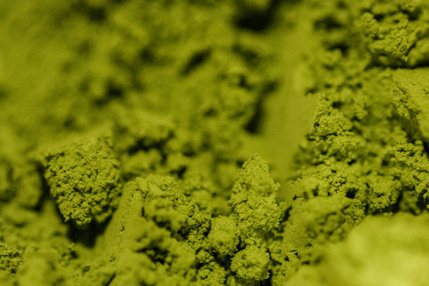 Macro closeup of the Japanese Matcha green tea powder - Фото, зображення