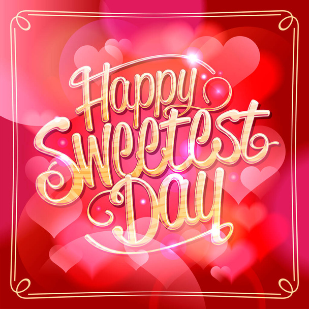 Happy sweetest day card vector design concept - Wektor, obraz