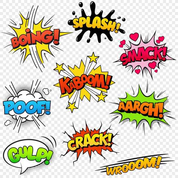 Comic Sound Effects set2 - Vector, Image