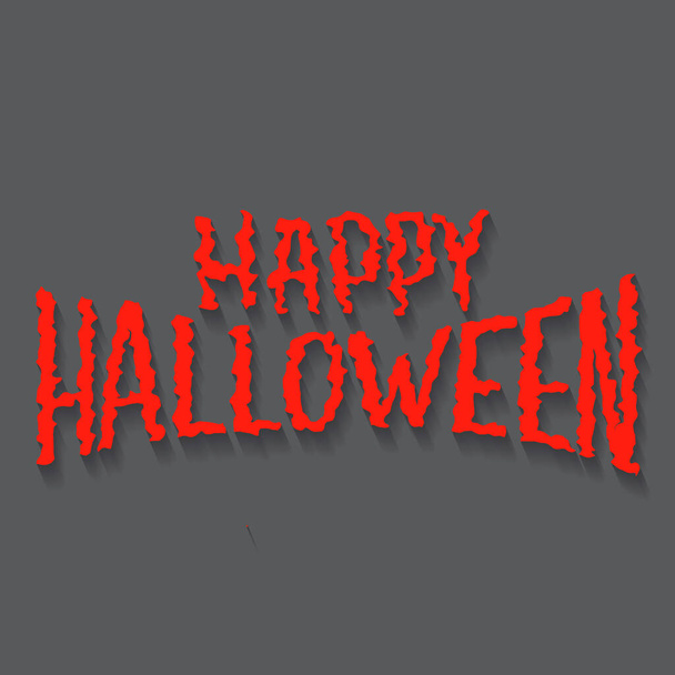 Happy Halloween. Hand lettering wavy text. Vector typography for Halloween party decorations, t shirts, posters, banners, cards, stickers - Vector, Image