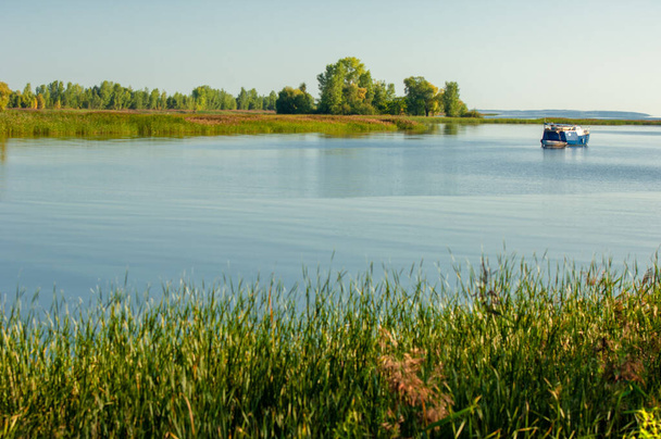 Yaz manzarası, dünyanın Avrupa bölgesinde büyük ve güçlü bir nehir. Bulgar, Volga 'nın sol kıyısında, Kazan' a 140 kilometre mesafede bulunuyor. Daha önce, Spassk olarak biliniyordu.. - Fotoğraf, Görsel