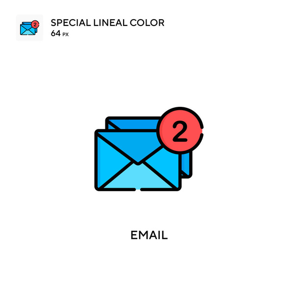 E-Mail Spezielles lineares Farbsymbol. Illustration Symbol-Design-Vorlage für Web-Mobile UI-Element. Perfekte Farbe modernes Piktogramm auf editierbarem Strich. - Vektor, Bild