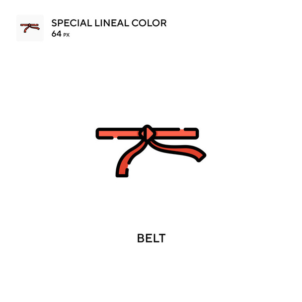 Belt Special lineal color icon. Illustration symbol design template for web mobile UI element. Perfect color modern pictogram on editable stroke. - Vector, Image
