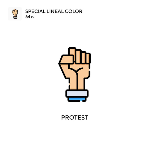 Піктограма лінійного кольору Protest Special. Шаблон дизайну символів ілюстрації для елемента інтерфейсу мобільного. Ідеальний колір сучасної піктограми на редагованому ходу
. - Вектор, зображення