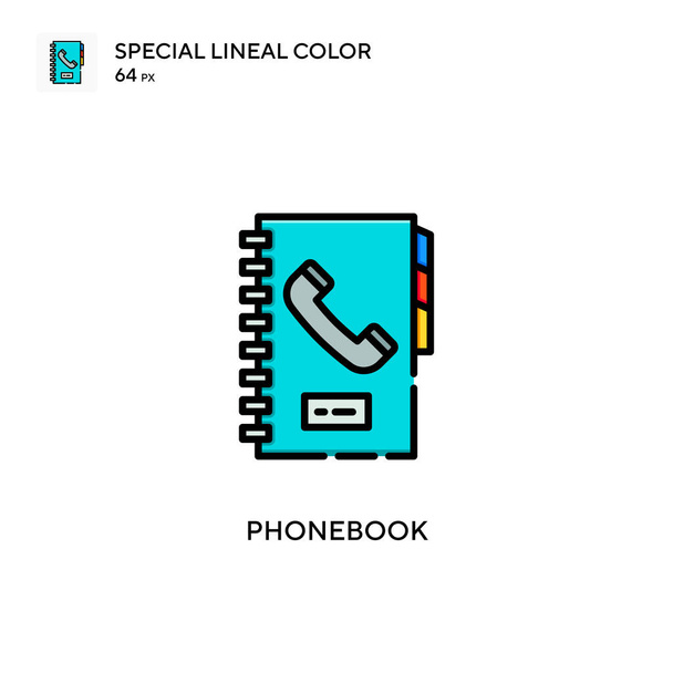 Telefoonboek Speciale lijnkleur pictogram. Illustratie symbool ontwerp sjabloon voor web mobiele UI element. Perfecte kleur modern pictogram op bewerkbare slag. - Vector, afbeelding