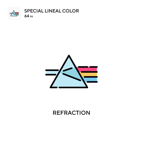 Refrakció Különleges lineáris szín ikon. Illusztráció szimbólum design sablon web mobil UI elem. Tökéletes szín modern piktogram szerkeszthető stroke. - Vektor, kép