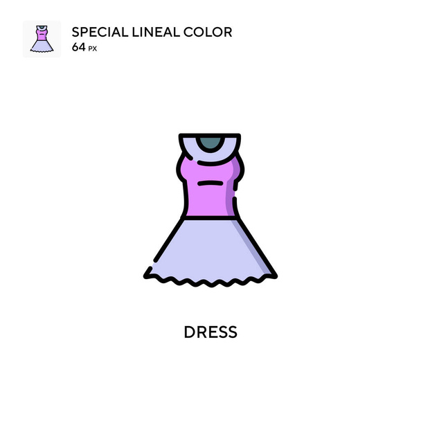 Dress Special lineal color icon. Illustration symbol design template for web mobile UI element. Perfect color modern pictogram on editable stroke. - Vector, Image