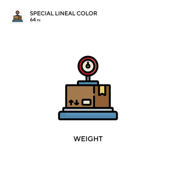 Weight Special lineal color icon. Illustration symbol design template for web mobile UI element. Perfect color modern pictogram on editable stroke. - Vector, Image