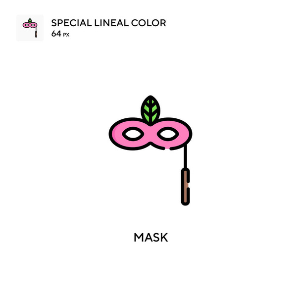 Mask Special lineal color icon. Illustration symbol design template for web mobile UI element. Perfect color modern pictogram on editable stroke. - Vector, Image