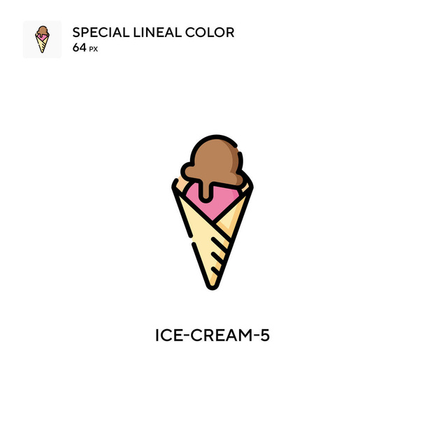 Zmrzlina-5 Speciální ikona lineární barvy. Šablona návrhu symbolu ilustrace pro webový mobilní prvek uživatelského rozhraní. Perfektní barva moderní piktogram na upravitelný tah. - Vektor, obrázek