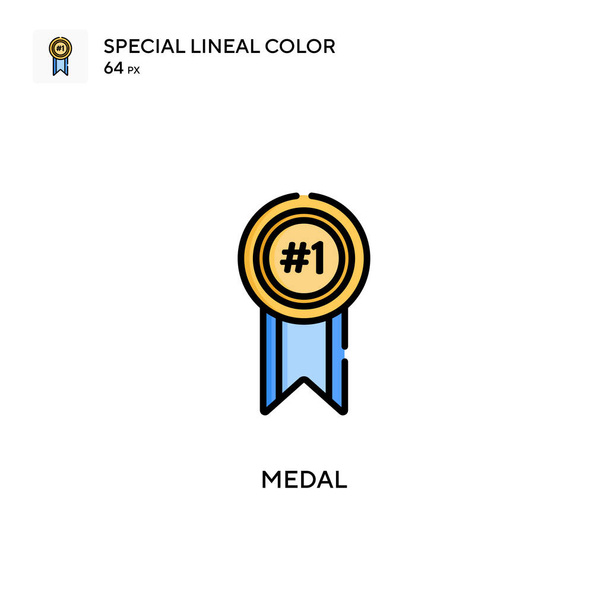 Medal Special lineaarinen väri kuvake. Kuvitus symboli suunnittelu malli web mobiili käyttöliittymä elementti. Täydellinen väri moderni kuvamerkki muokattavissa aivohalvaus. - Vektori, kuva