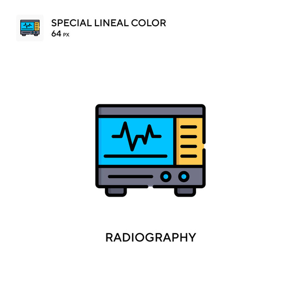 Ακτινογραφία Ειδική γραμμική έγχρωμη εικόνα. Εικονογράφηση πρότυπο σχεδιασμού συμβόλων για web κινητό στοιχείο UI. Τέλειο χρώμα σύγχρονο εικονόγραμμα σε επεξεργάσιμο εγκεφαλικό επεισόδιο. - Διάνυσμα, εικόνα