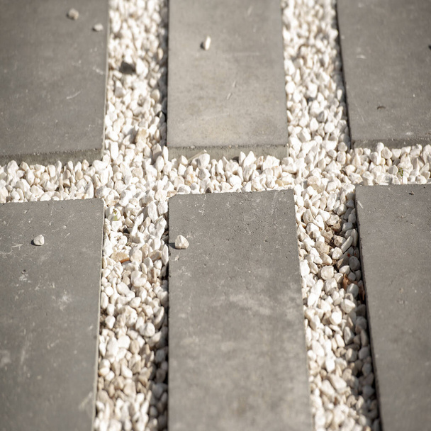 textura, fundo, design, pedra granito arranjo de mármore de caminhos pedestres, um caminho para as pessoas a caminhar ao longo, especialmente um no campo.  - Foto, Imagem