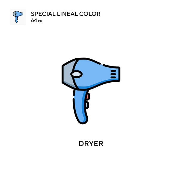Dryer Special lineal color icon. Illustration symbol design template for web mobile UI element. Perfect color modern pictogram on editable stroke. - Vector, Image