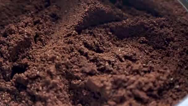 Coffee grounds and spoon. - Imágenes, Vídeo