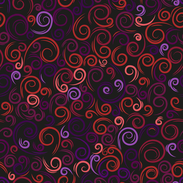 bright curls seamless pattern - Vetor, Imagem