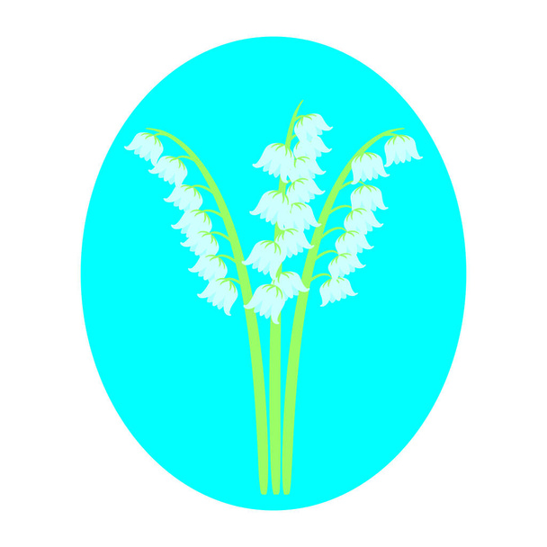 lily of the valley, greeting card - Vector, imagen