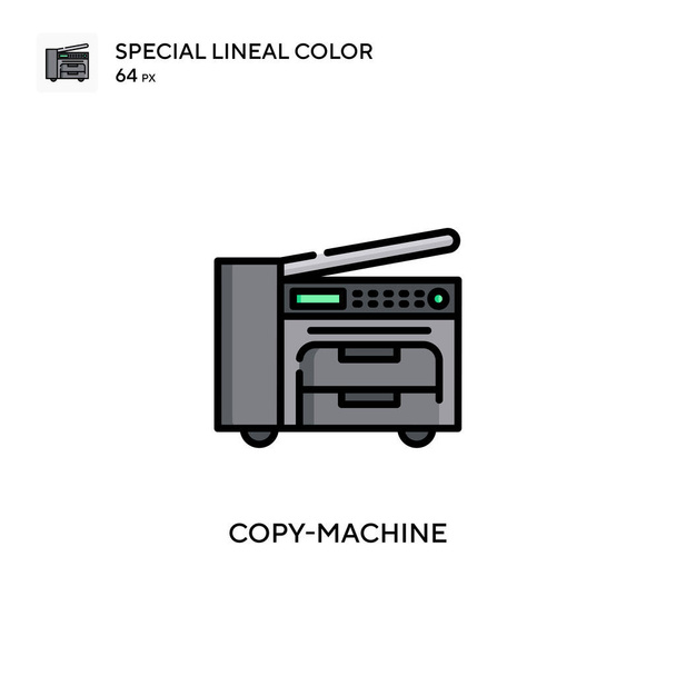 Copy-machine Special lineal color icon. Illustration symbol design template for web mobile UI element. Perfect color modern pictogram on editable stroke. - Vector, Image