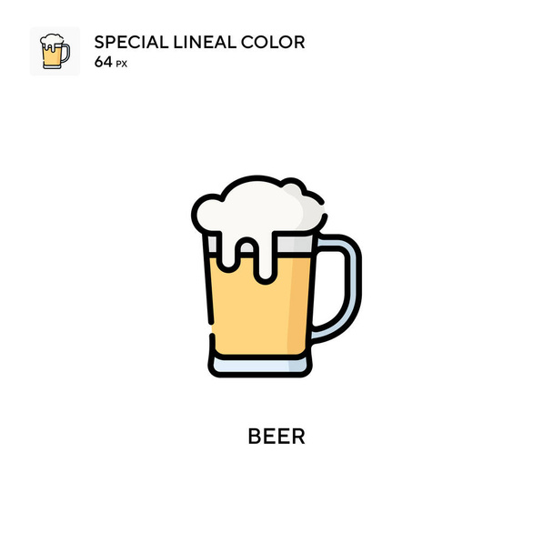 Beer Special lineal color icon. Illustration symbol design template for web mobile UI element. Perfect color modern pictogram on editable stroke. - Vector, Image