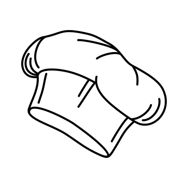 CHEF'S HAT ON A WHITE BACKGROUND IN VECTOR - Vector, afbeelding