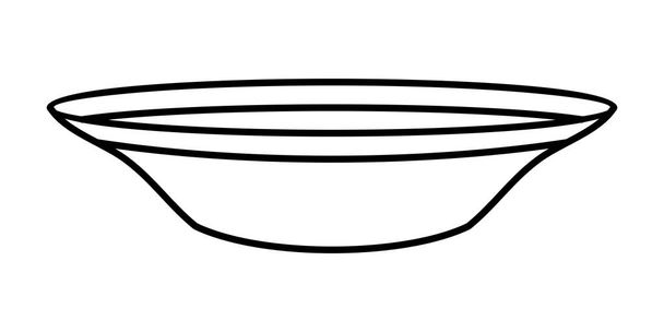 DEEP DISH ON A WHITE BACKGROUND IN VECTOR - Vector, afbeelding