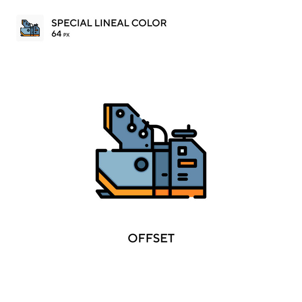 Offset Speciale icona a colori lineari. Illustrazione modello di design simbolo per elemento web mobile UI. Pittogramma moderno a colori perfetto sul tratto modificabile. - Vettoriali, immagini