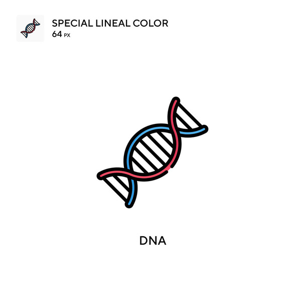 Icona speciale a colori lineari del DNA. Illustrazione modello di design simbolo per elemento web mobile UI. Pittogramma moderno a colori perfetto sul tratto modificabile. - Vettoriali, immagini