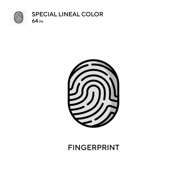 Fingerprint Special lineal color icon. Illustration symbol design template for web mobile UI element. Perfect color modern pictogram on editable stroke. - Vector, Image