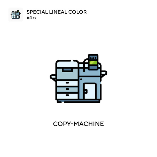 Kopioi-kone Special lineaarinen väri kuvake. Kuvitus symboli suunnittelu malli web mobiili käyttöliittymä elementti. Täydellinen väri moderni kuvamerkki muokattavissa aivohalvaus. - Vektori, kuva
