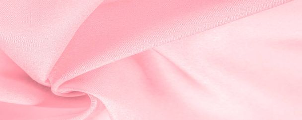 Hintergrundtextur, Pink Silk Dupioni, Duppioni oder Dupion Dies ist ein reversibler, knackiger Seidenstoff mittlerer Dichte mit einer flauschigen Textur und einem lockeren, glatten Gewebe. - Foto, Bild