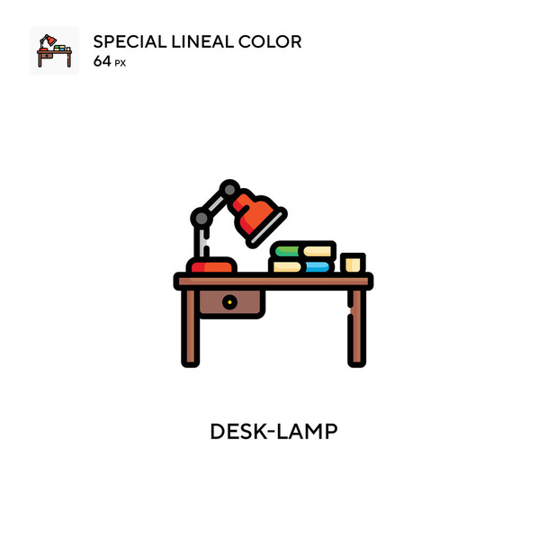 Asztali lámpa Különleges lineáris szín ikon. Illusztráció szimbólum design sablon web mobil UI elem. Tökéletes szín modern piktogram szerkeszthető stroke. - Vektor, kép