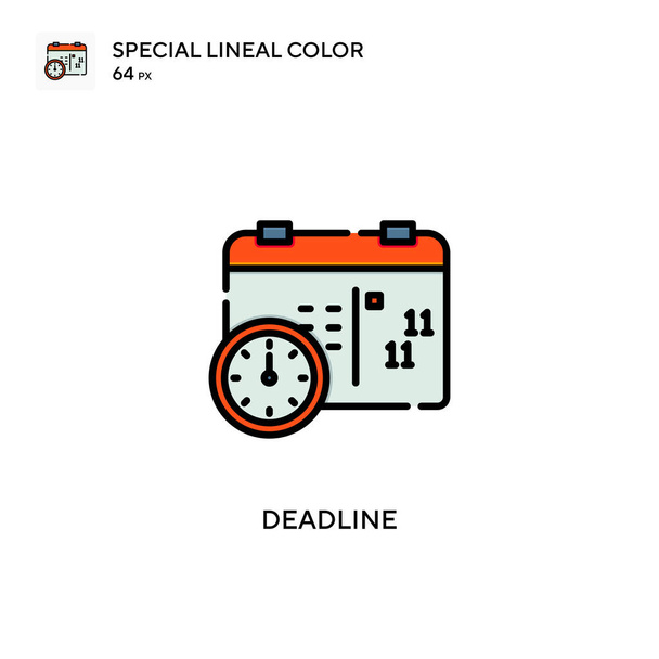 Deadline Special lineal color icon. Illustration symbol design template for web mobile UI element. Perfect color modern pictogram on editable stroke. - Vector, Image