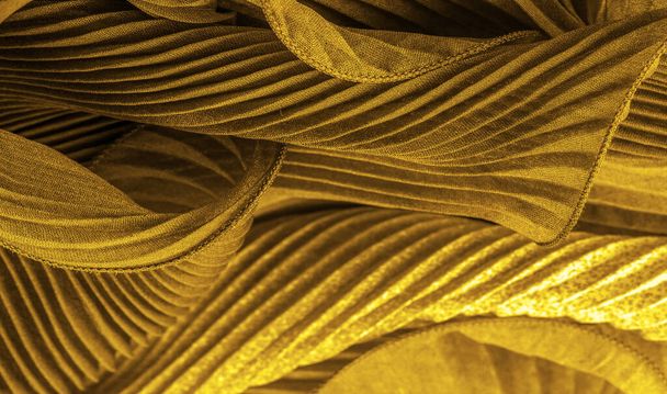 тканина, текстиль, тканина, тканина, мережа, текстура, жовте золото гофрована тканина, хвиля розпушування
 - Фото, зображення