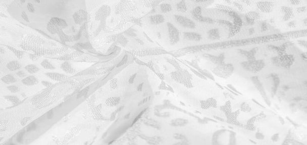 Textura do quadro, coleção, tecido de seda, lenço de mulher, pastel branco de lavanda em um fundo branco, - Foto, Imagem