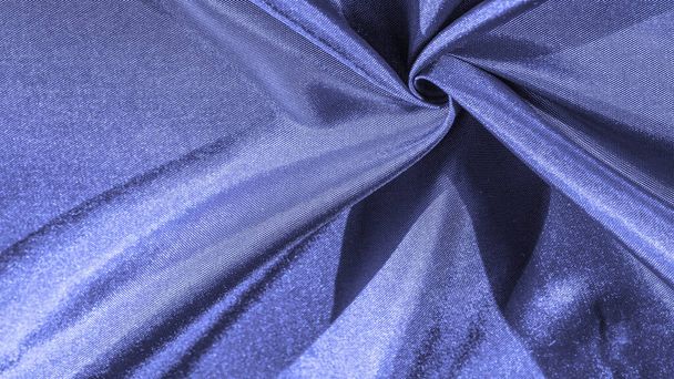 Background texture, pattern,  blue silk fabric, decorative design. - Photo, Image