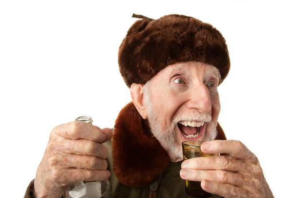 Russian Man with Vodka - Photo, Image