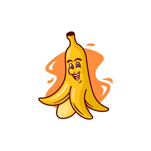 Bananenfrucht Maskottchen Illustration - Vektor, Bild