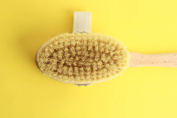 A top view of a shower brush for the back - Zdjęcie, obraz