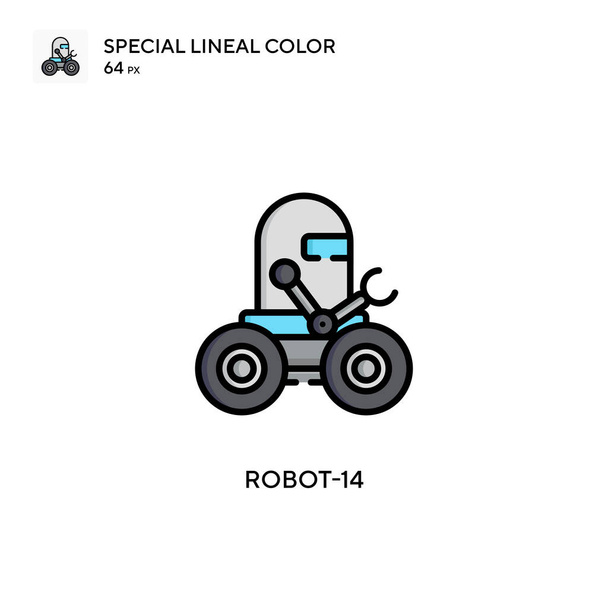 Robot-14 Jednoduchá vektorová ikona. Perfektní barva moderní piktogram na upravitelný tah. - Vektor, obrázek