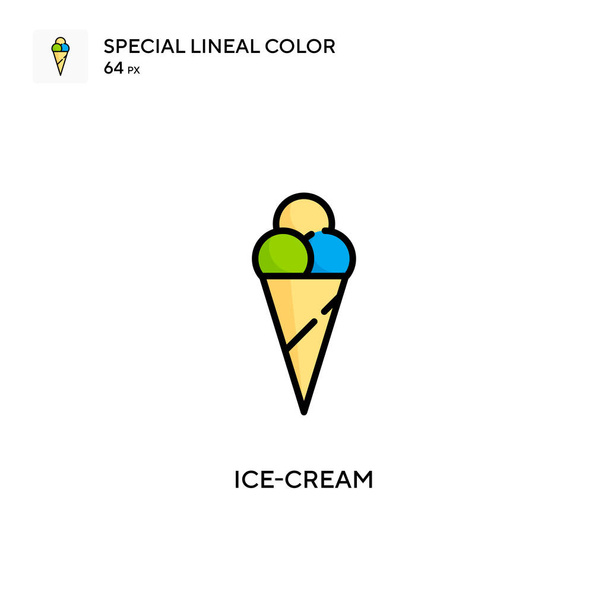 Zmrzlina Jednoduchá vektorová ikona. Perfektní barva moderní piktogram na upravitelný tah. - Vektor, obrázek