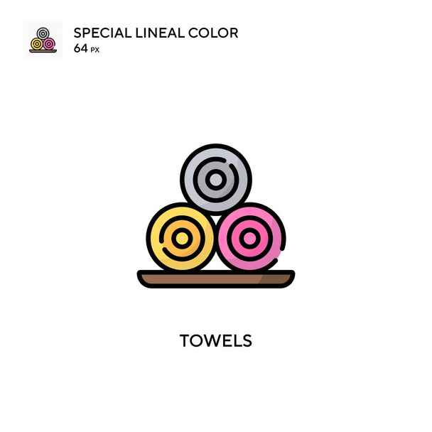 Towels Simple vector icon. Perfect color modern pictogram on editable stroke. - Vector, Image