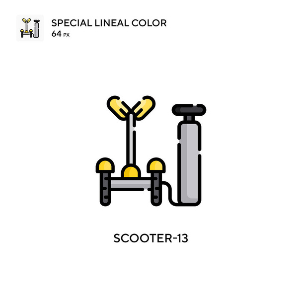 Scooter-13 Jednoduchá vektorová ikona. Perfektní barva moderní piktogram na upravitelný tah. - Vektor, obrázek