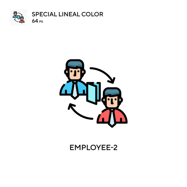 Employee-2 Simple vector icon. Perfect color modern pictogram on editable stroke. - Vector, Image