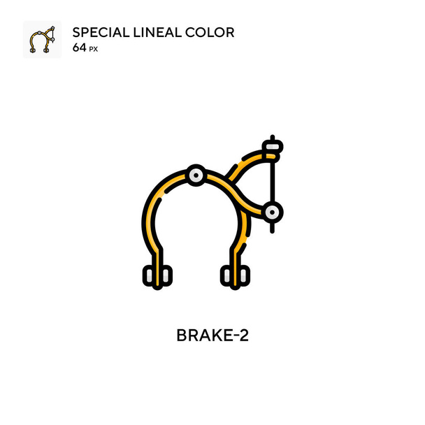 Brake-2 Icona vettoriale semplice. Pittogramma moderno a colori perfetto sul tratto modificabile. - Vettoriali, immagini