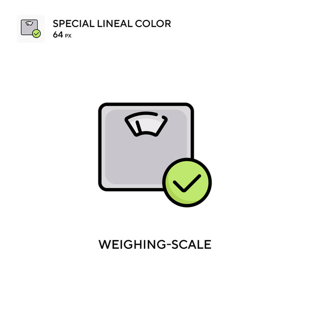 Weighing-scale Simple vector icon. Perfect color modern pictogram on editable stroke. - Vector, Image