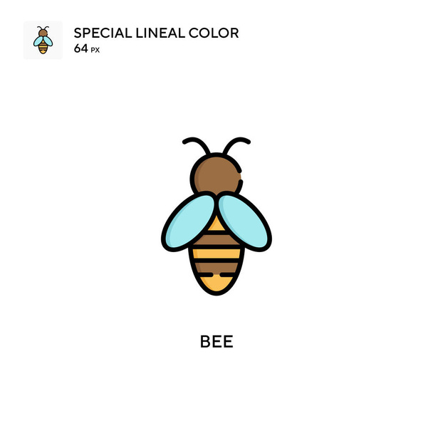Bee Simple icono de vector. Pictograma moderno de color perfecto en un trazo editable. - Vector, imagen