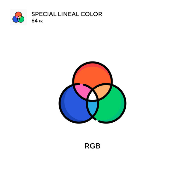 Rgb Einfaches Vektorsymbol. Perfekte Farbe modernes Piktogramm auf editierbarem Strich. - Vektor, Bild