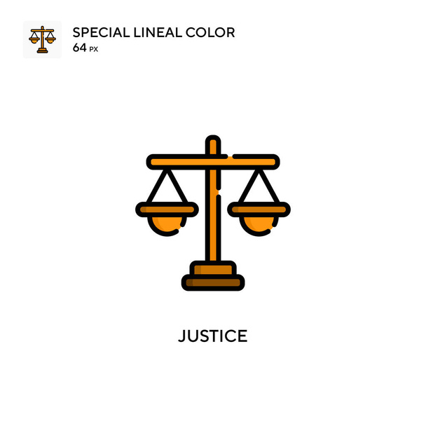 Igazság Egyszerű vektor ikon. Tökéletes szín modern piktogram szerkeszthető stroke. - Vektor, kép