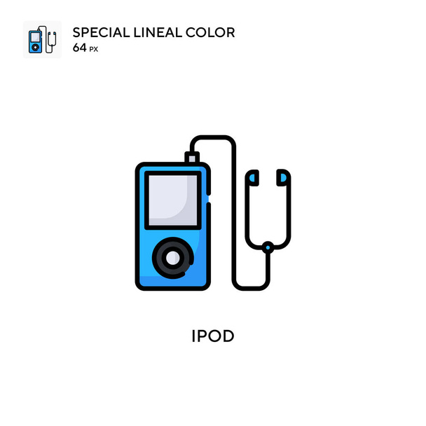 Ipod Eenvoudige vector icoon. Perfecte kleur modern pictogram op bewerkbare slag. - Vector, afbeelding
